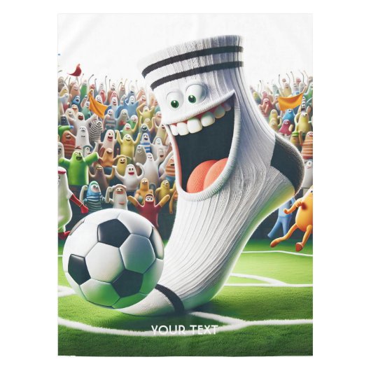 ファンタジーかわいいサッカーボール靴下 テーブルクロス (正面)