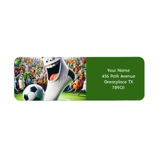 ファンタジーかわいいサッカーボール靴下 ラベル (正面)