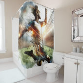 ファンタジーかわいいサッカー選手スタジアム シャワーカーテン (インサイチュ)