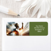 ファンタジーかわいいサッカー選手スタジアム ラベル (インサイチュ)