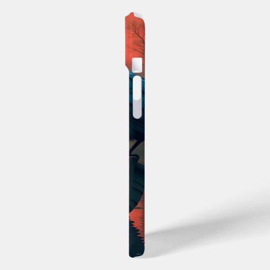 ファンタジーかわいいサンセットボートレイヴン Case-Mate iPhoneケース (裏面 / 左)