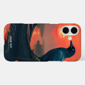 ファンタジーかわいいサンセットボートレイヴン Case-Mate iPhoneケース (裏面 (横))