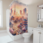 ファンタジーかわいいサンセット東京ビュー シャワーカーテン (インサイチュ)