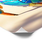 ファンタジーかわいいシェルカニビーチ ポスター (コーナー)