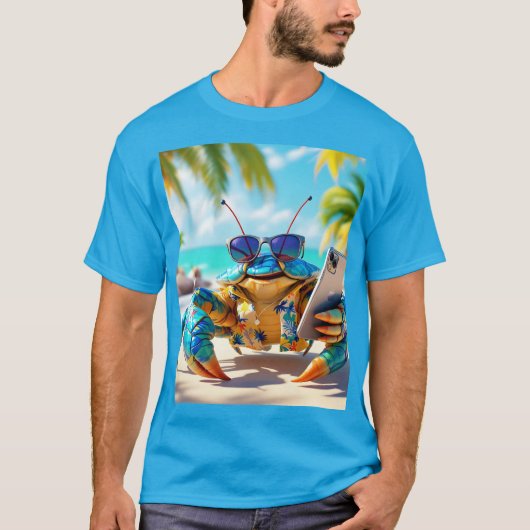 ファンタジーかわいいシェルカニビーチ Tシャツ (正面)