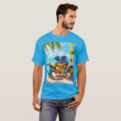 ファンタジーかわいいシェルカニビーチ Tシャツ (正面フル)