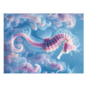 ファンタジーかわいいシーホース植物 テーブルクロス (正面(横))