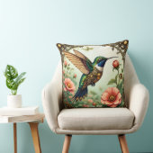 ファンタジーかわいいスチームパンク鳥の花 クッション (椅子)