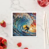 ファンタジーかわいいステンドグラスサーファー スタンダードカクテルナプキン (インサイチュ)