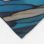 ファンタジーかわいいステンドグラスサーファー フリースブランケット (角)