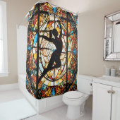 ファンタジーかわいいステンドグラス体操 シャワーカーテン (インサイチュ)