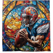 ファンタジーかわいいステンドグラス シャワーカーテン (正面)