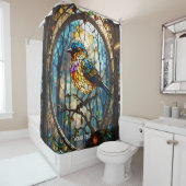 ファンタジーかわいいステンドグラス シャワーカーテン (インサイチュ)