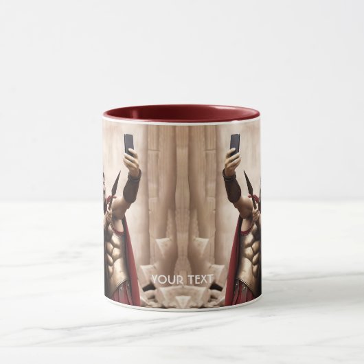 ファンタジーかわいいスパルタン戦士たちの自撮り マグカップ (中央)