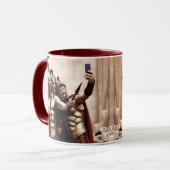 ファンタジーかわいいスパルタン戦士たちの自撮り マグカップ (正面左)