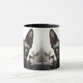 ファンタジーかわいいスフィンクス黒猫 マグカップ (中央)