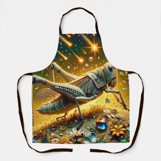 ファンタジーかわいいセクインバッタ星 エプロン (正面)