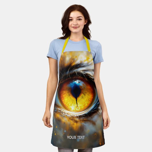 ファンタジーかわいいタイガーオレンジ エプロン (着用した状態)