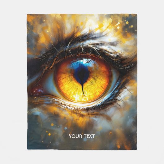 ファンタジーかわいいタイガーオレンジ フリースブランケット (正面)