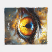 ファンタジーかわいいタイガーオレンジ フリースブランケット (正面(横))