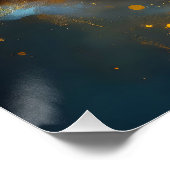 ファンタジーかわいいタイガーオレンジ ポスター (コーナー)