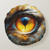 ファンタジーかわいいタイガーオレンジ ラウンドクッション (裏面)