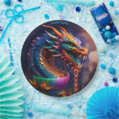 ファンタジーかわいいドラゴン古代の花瓶 ペーパープレート (パーティー)