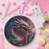 ファンタジーかわいいドラゴン古代の花瓶 ペーパープレート (パーティー)