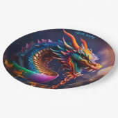 ファンタジーかわいいドラゴン古代の花瓶 ペーパープレート (アングル)