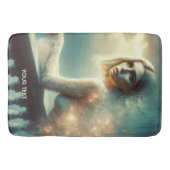 ファンタジーかわいいナイトガール悲しみ バスマット (正面)