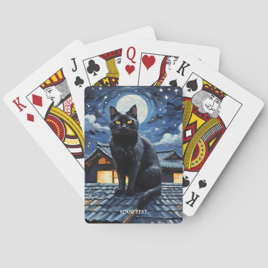 ファンタジーかわいいナイトスターキャット トランプ (裏面)