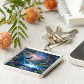 ファンタジーかわいいナイトパドルピーコック キーホルダー (側面)