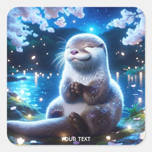 ファンタジーかわいいハッピートーターナイト スクエアシール (正面)