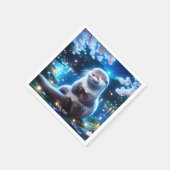 ファンタジーかわいいハッピートーターナイト スタンダードカクテルナプキン (角)