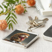 ファンタジーかわいいハリネズミ鋭い針 キーホルダー (側面)