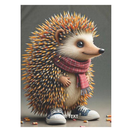 ファンタジーかわいいハリネズミ鋭い針 テーブルクロス (正面)