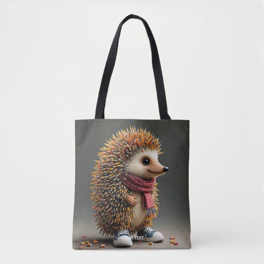 ファンタジーかわいいハリネズミ鋭い針 トートバッグ (正面)