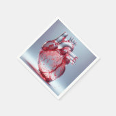 ファンタジーかわいいハートレッドグラス スタンダードカクテルナプキン (角)