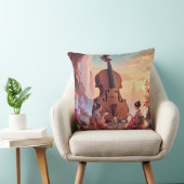 ファンタジーかわいいバイオリンの女の子のお茶 クッション (椅子)