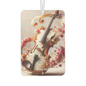 ファンタジーかわいいバイオリン音色の花 カーエアーフレッシュナー (裏面)