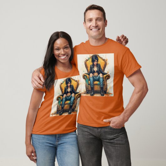 ファンタジーかわいいパンク落書き玉座 Tシャツ (ユニセックス)