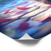 ファンタジーかわいいパンダ赤い蝶 ポスター (コーナー)