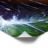 ファンタジーかわいいパープルアイ顔 ポスター (コーナー)