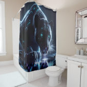 ファンタジーかわいいヒョウ飲み水 シャワーカーテン (インサイチュ)