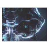 ファンタジーかわいいヒョウ飲み水 テーブルクロス (正面(横))