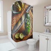 ファンタジーかわいいピクルズボードジャー シャワーカーテン (インサイチュ)