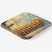 ファンタジーかわいいピサタワーピザ ペーパープレート (傾斜あり)