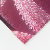 ファンタジーかわいいピンクの花露 フリースブランケット (角)