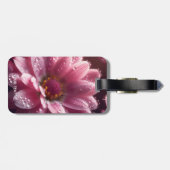 ファンタジーかわいいピンクの花露 ラゲッジタグ (裏面横)