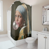 ファンタジーかわいいピンクバブルガム シャワーカーテン (インサイチュ)